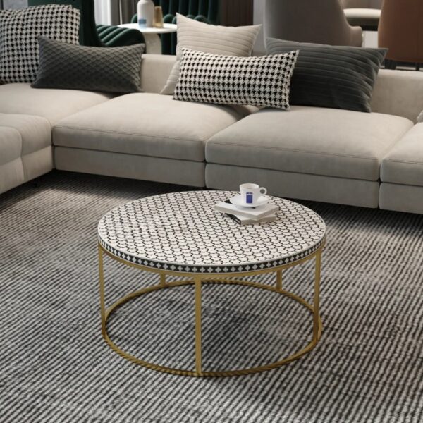 Bone Inlay Coffee Table