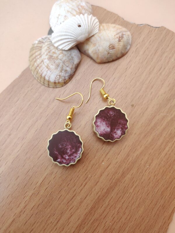 Resin Earrings Round