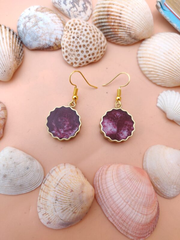 Resin Earrings Round