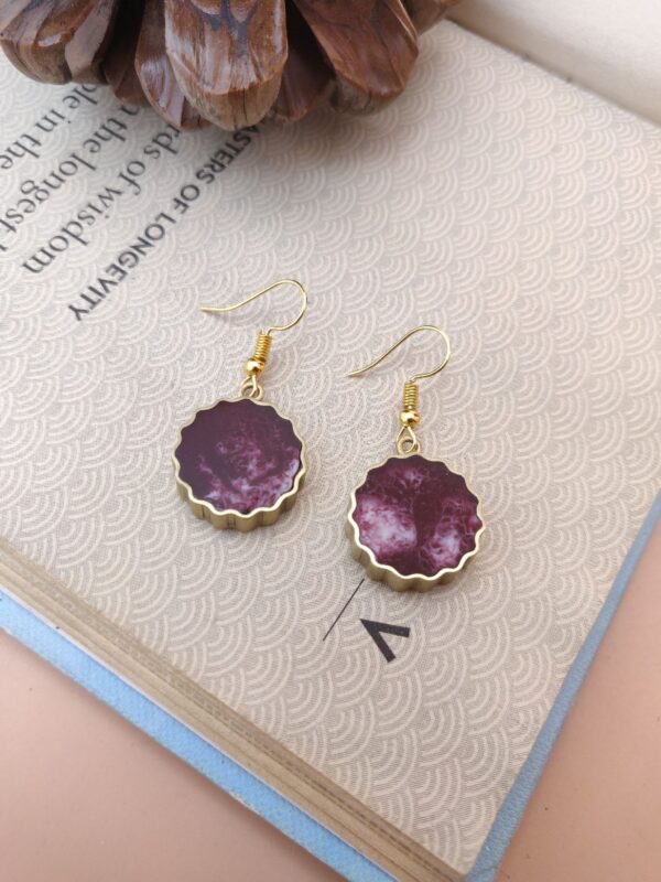 Resin Earrings Round