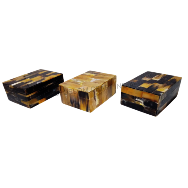 Handcrafted Finished Buffalo Horn Multipurpose Boxes