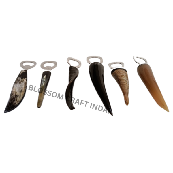 Handcrafted Buffalo Ox Horn Bottle Opener Authentic Bull Horn opener for Cold Drinks Mix Styles at Factory Price