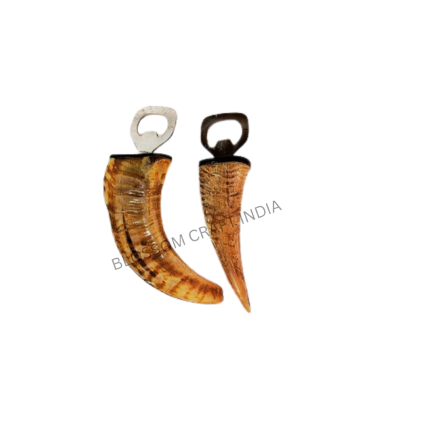 Handcrafted Buffalo Ox Horn Bottle Opener Authentic Bull Horn opener for Cold Drinks Mix Styles at Factory Price