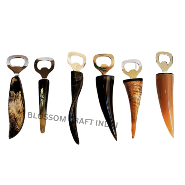 Handcrafted Buffalo Ox Horn Bottle Opener Authentic Bull Horn opener for Cold Drinks Mix Styles at Factory Price
