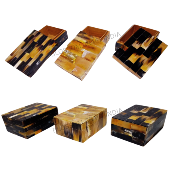 Handcrafted Finished Buffalo Horn Multipurpose Boxes