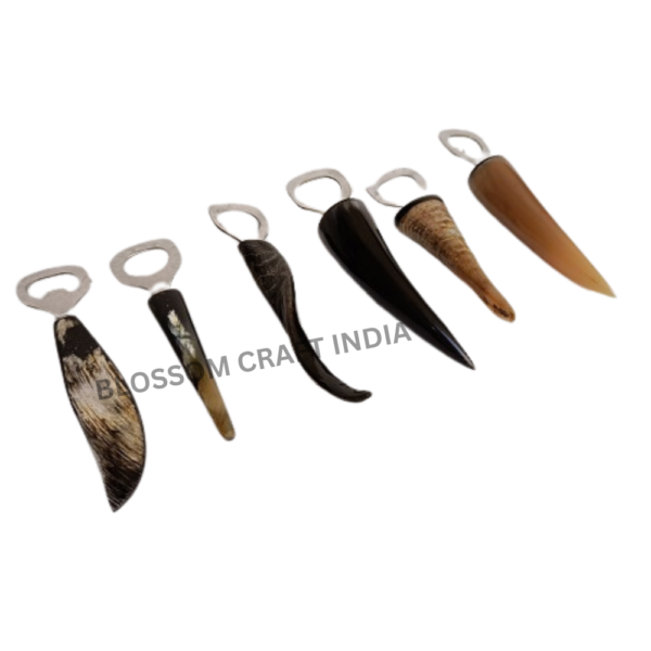 Handcrafted Buffalo Ox Horn Bottle Opener Authentic Bull Horn opener for Cold Drinks Mix Styles at Factory Price