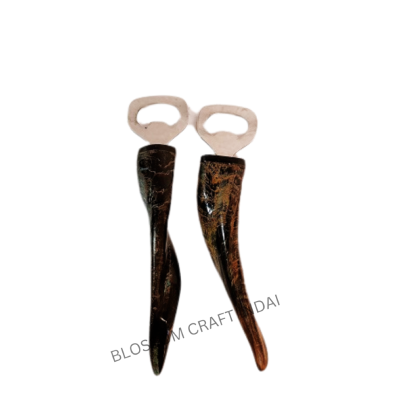 Handcrafted Buffalo Ox Horn Bottle Opener Authentic Bull Horn opener for Cold Drinks Mix Styles at Factory Price